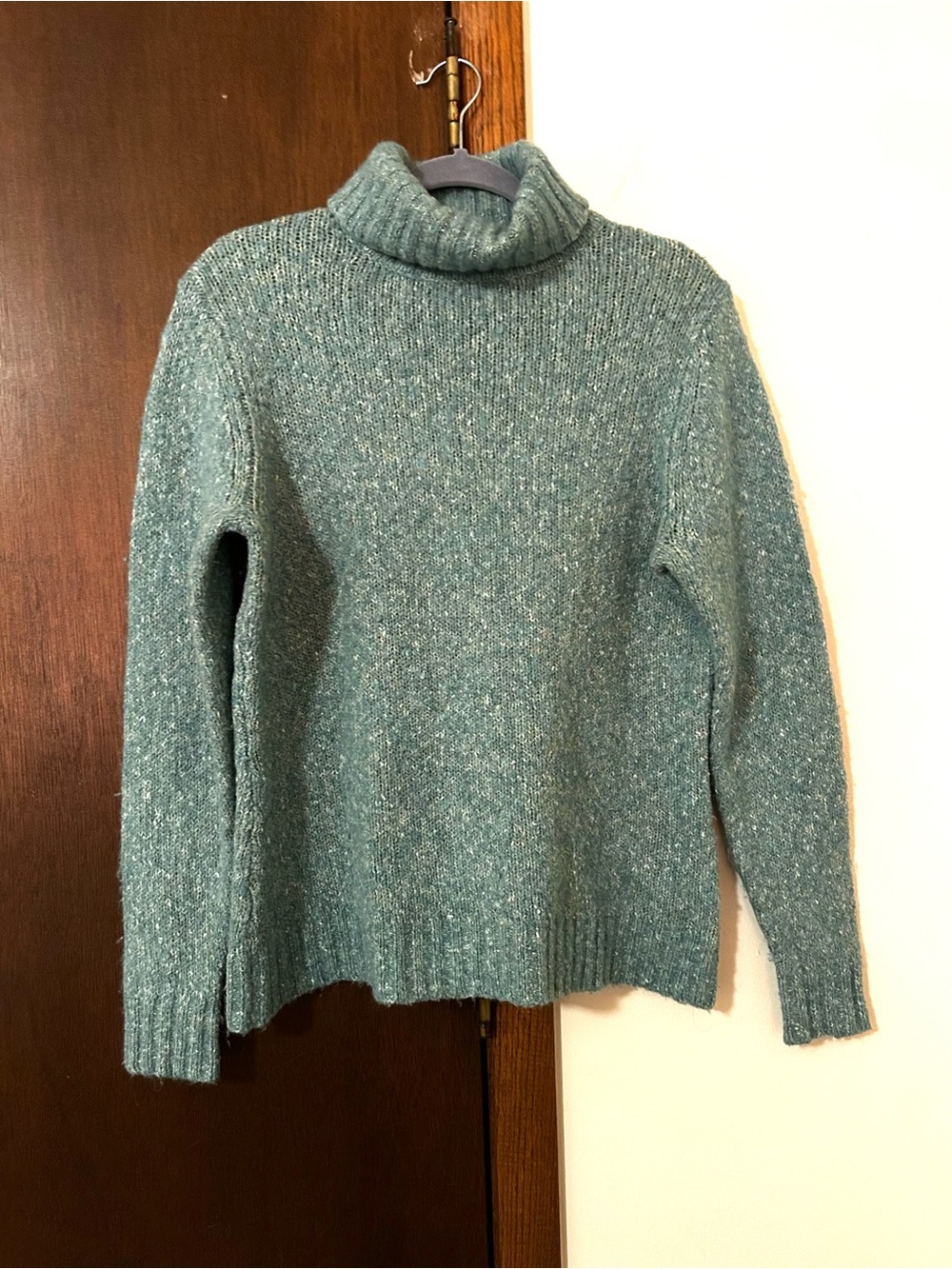 LL.Bean Cozy Teal Turtleneck Sweater - Women